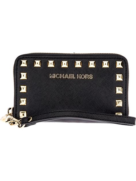 black and white michael kors wristlet|Michael Kors wallet with strap.